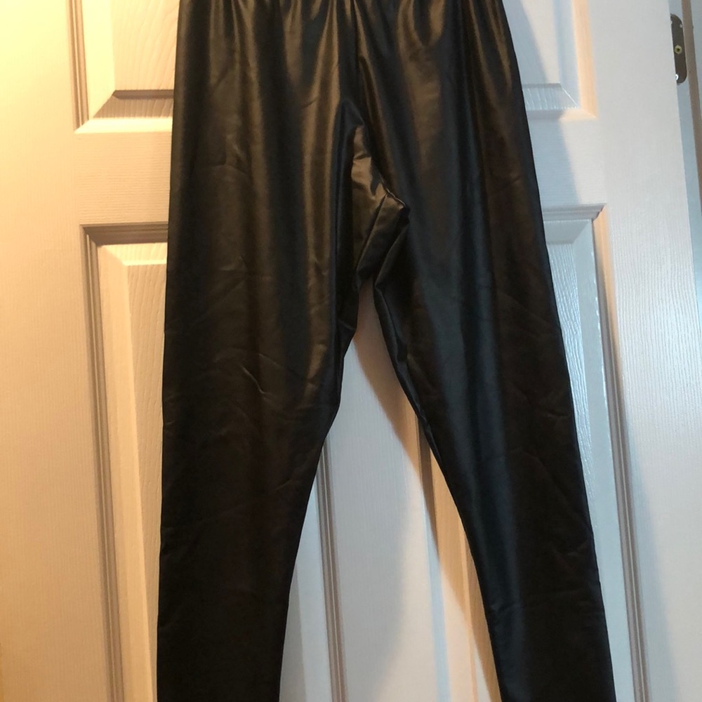 Faux leather pants
